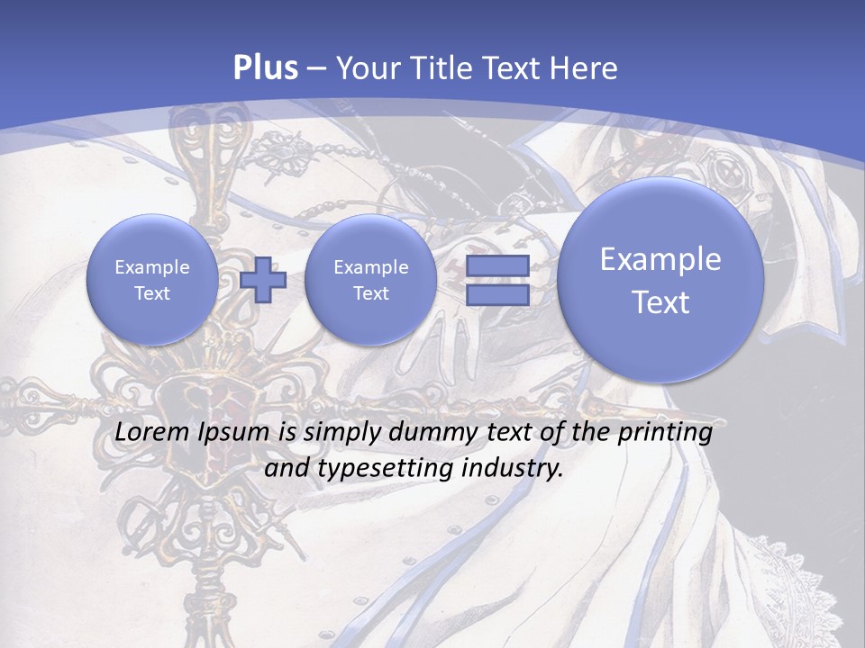 A Woman In A White Dress Holding A Sword PowerPoint Template