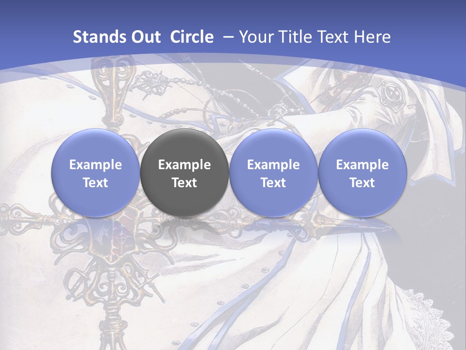 A Woman In A White Dress Holding A Sword PowerPoint Template