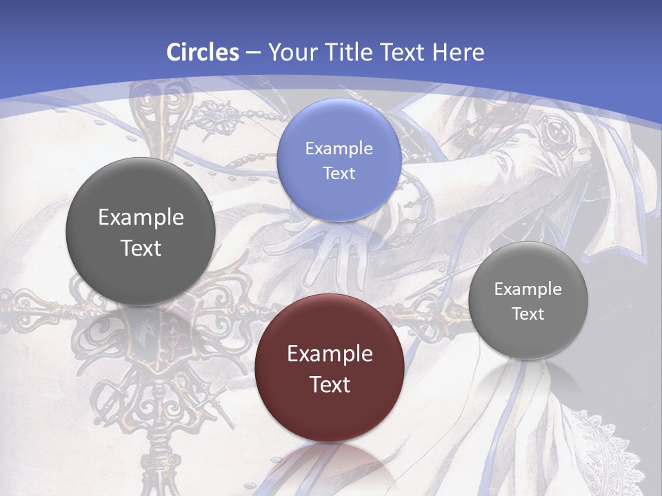 A Woman In A White Dress Holding A Sword PowerPoint Template