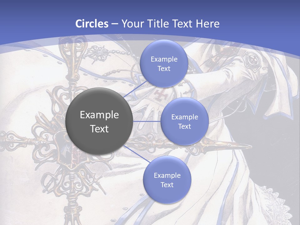 A Woman In A White Dress Holding A Sword PowerPoint Template