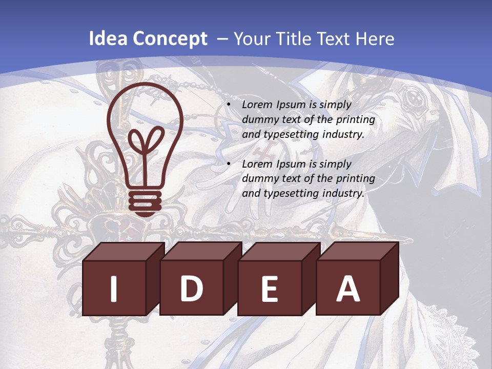 A Woman In A White Dress Holding A Sword PowerPoint Template