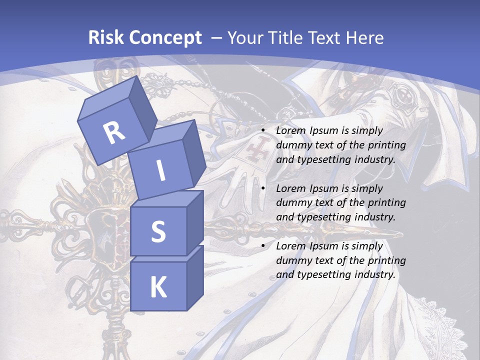 A Woman In A White Dress Holding A Sword PowerPoint Template