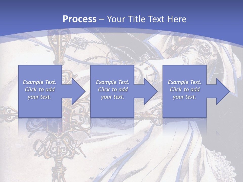 A Woman In A White Dress Holding A Sword PowerPoint Template