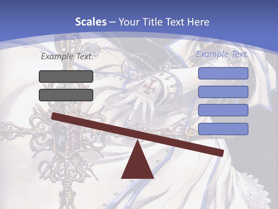 A Woman In A White Dress Holding A Sword PowerPoint Template