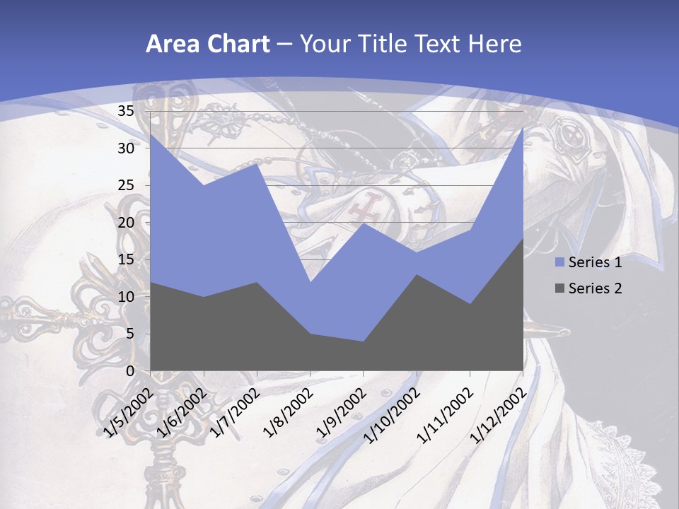A Woman In A White Dress Holding A Sword PowerPoint Template