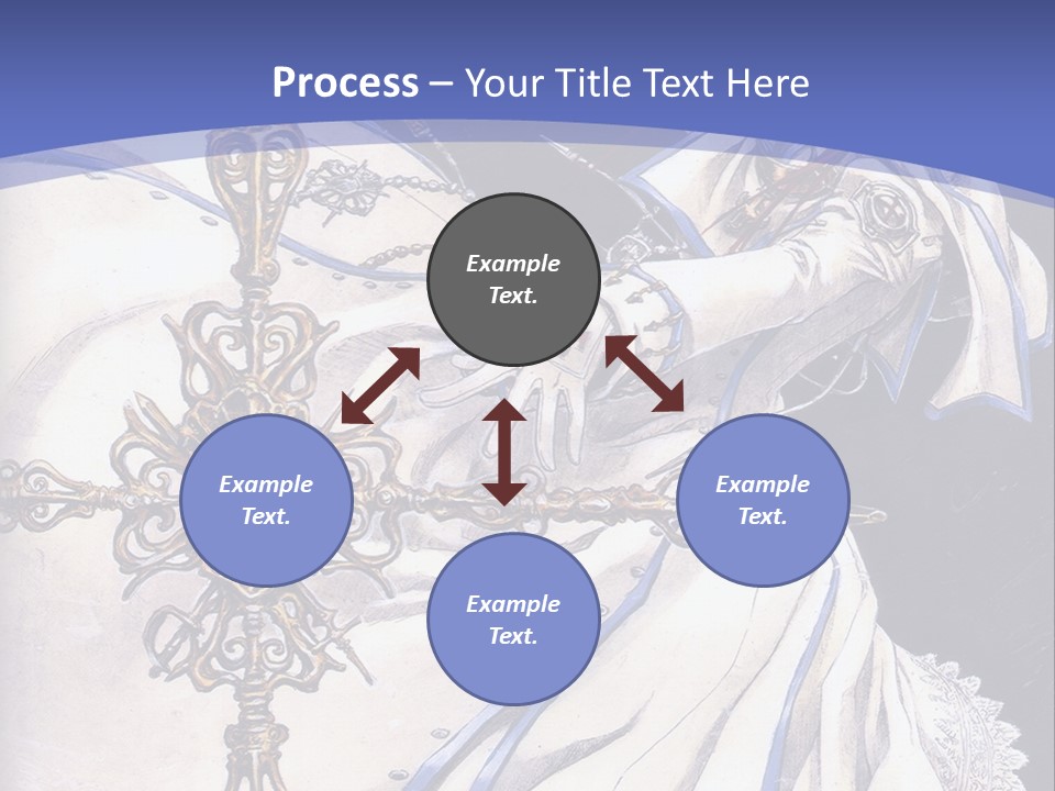 A Woman In A White Dress Holding A Sword PowerPoint Template