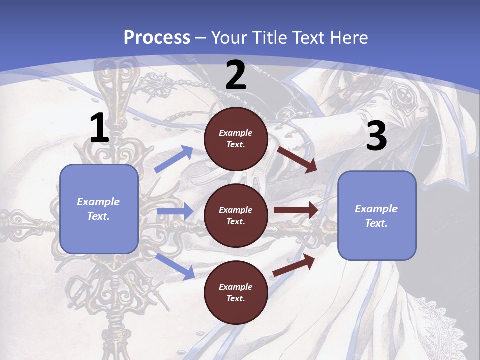 A Woman In A White Dress Holding A Sword PowerPoint Template