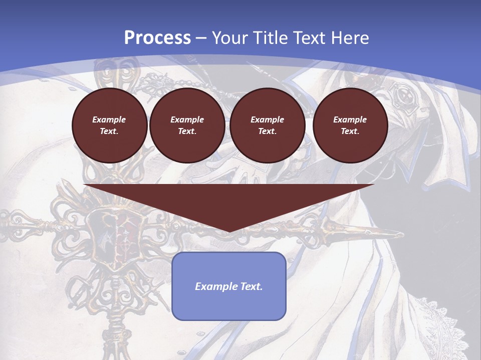 A Woman In A White Dress Holding A Sword PowerPoint Template