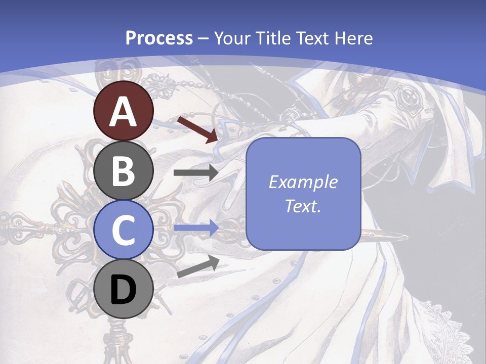 A Woman In A White Dress Holding A Sword PowerPoint Template