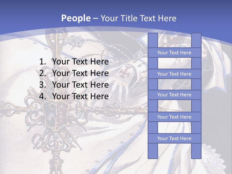 A Woman In A White Dress Holding A Sword PowerPoint Template