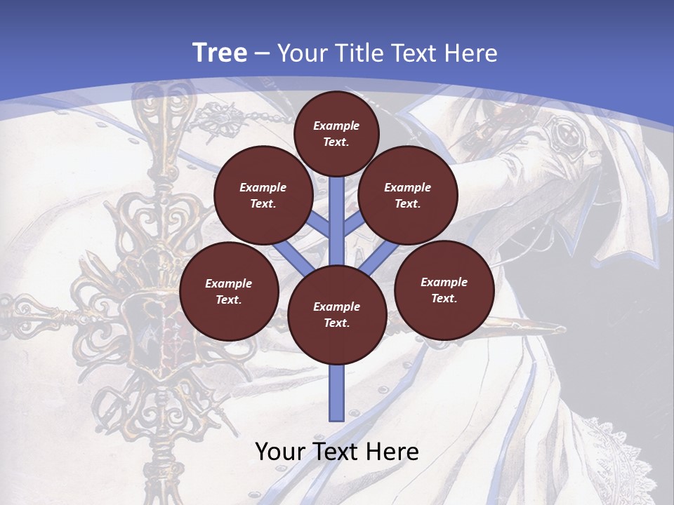 A Woman In A White Dress Holding A Sword PowerPoint Template