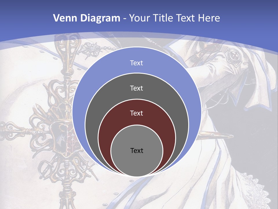 A Woman In A White Dress Holding A Sword PowerPoint Template