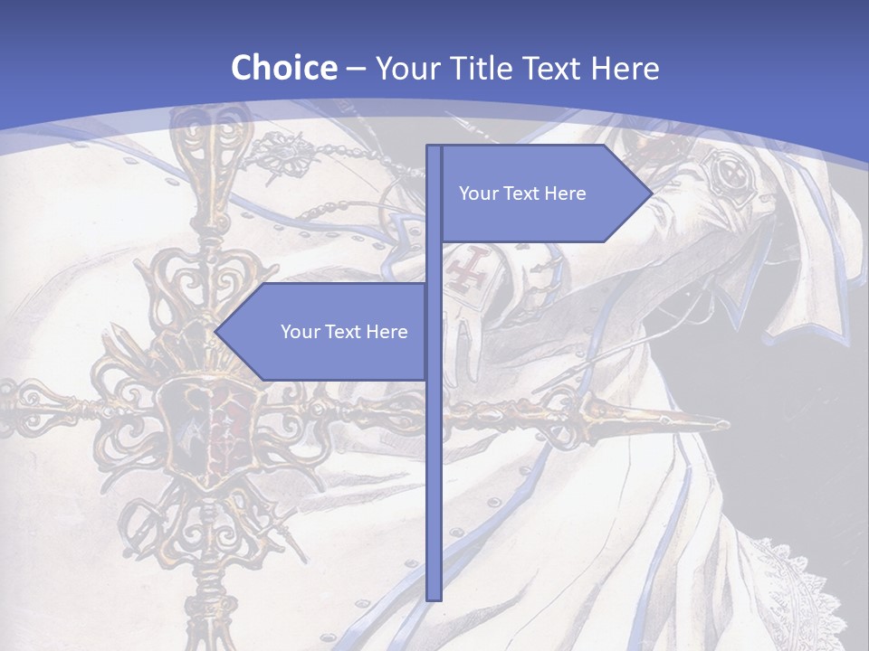 A Woman In A White Dress Holding A Sword PowerPoint Template