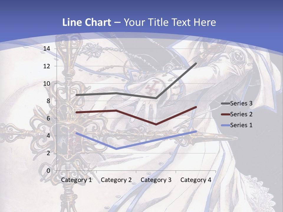 A Woman In A White Dress Holding A Sword PowerPoint Template
