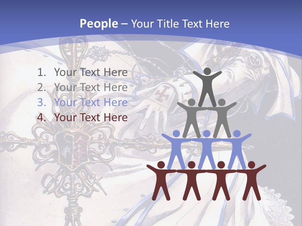 A Woman In A White Dress Holding A Sword PowerPoint Template