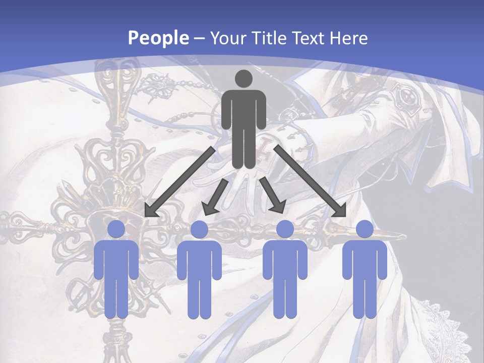 A Woman In A White Dress Holding A Sword PowerPoint Template