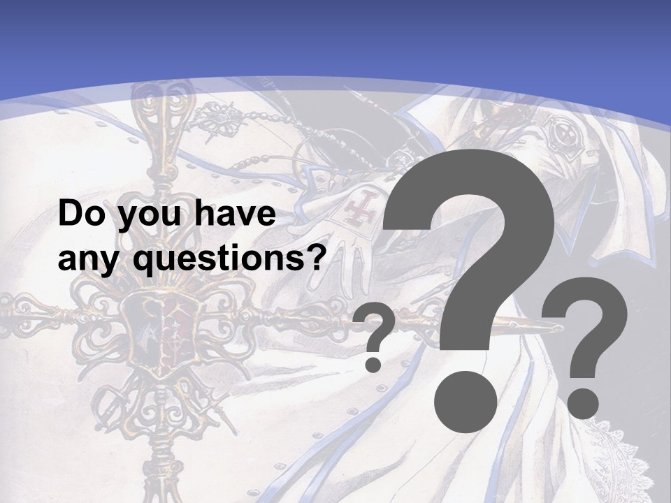 A Woman In A White Dress Holding A Sword PowerPoint Template