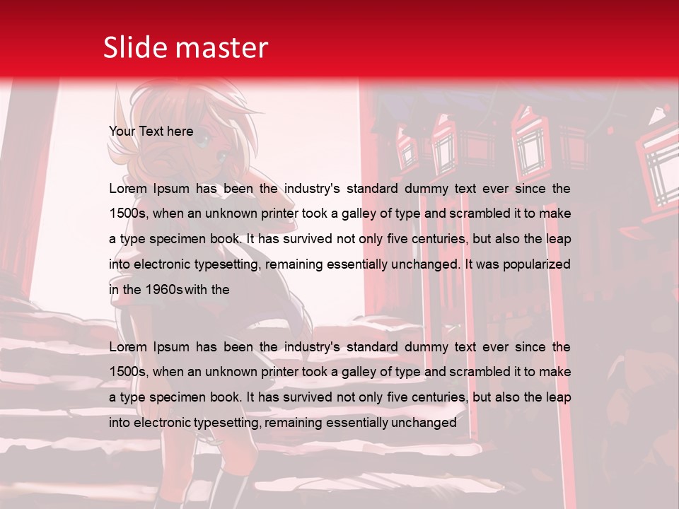 A Woman Standing On Steps In Front Of A Gate PowerPoint Template