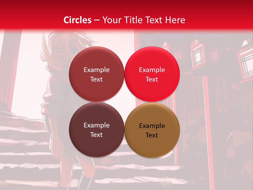 A Woman Standing On Steps In Front Of A Gate PowerPoint Template