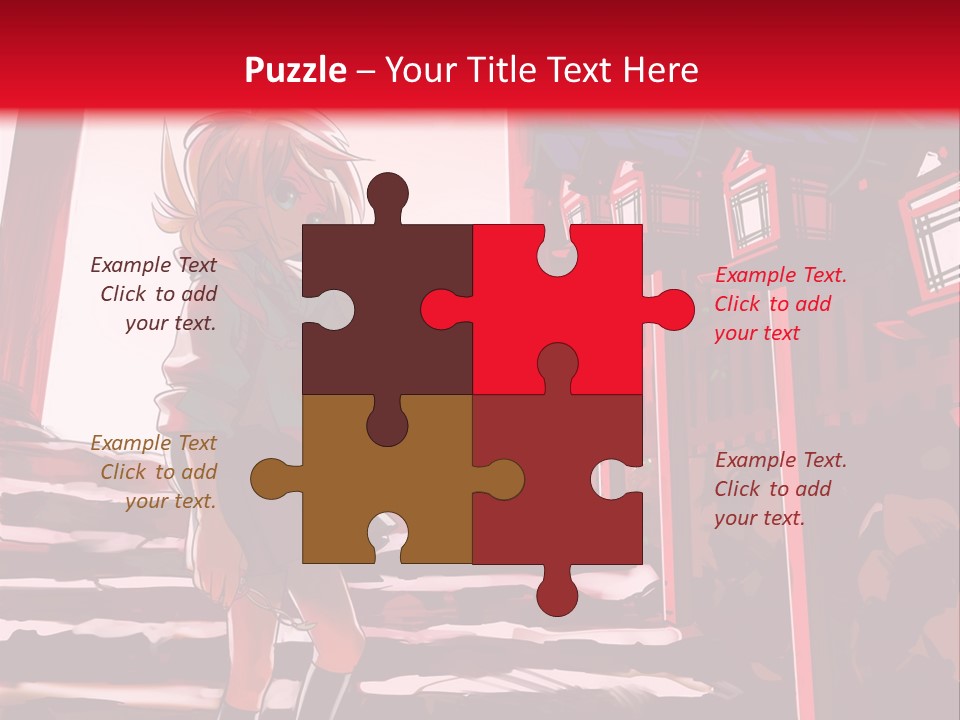 A Woman Standing On Steps In Front Of A Gate PowerPoint Template