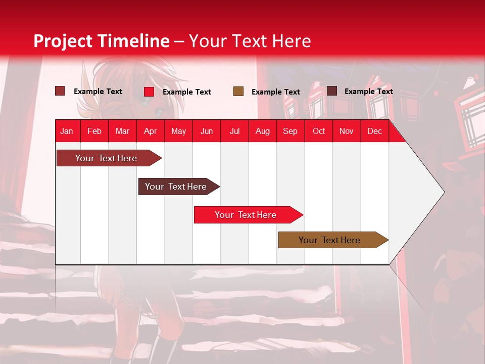 A Woman Standing On Steps In Front Of A Gate PowerPoint Template