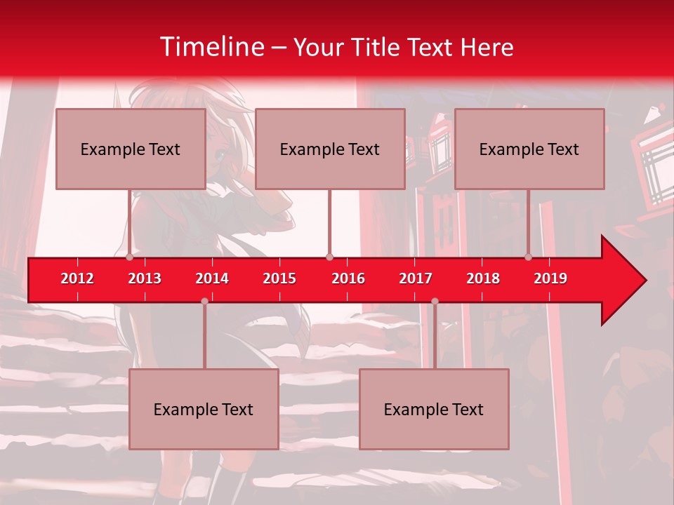 A Woman Standing On Steps In Front Of A Gate PowerPoint Template