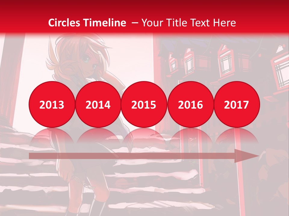 A Woman Standing On Steps In Front Of A Gate PowerPoint Template