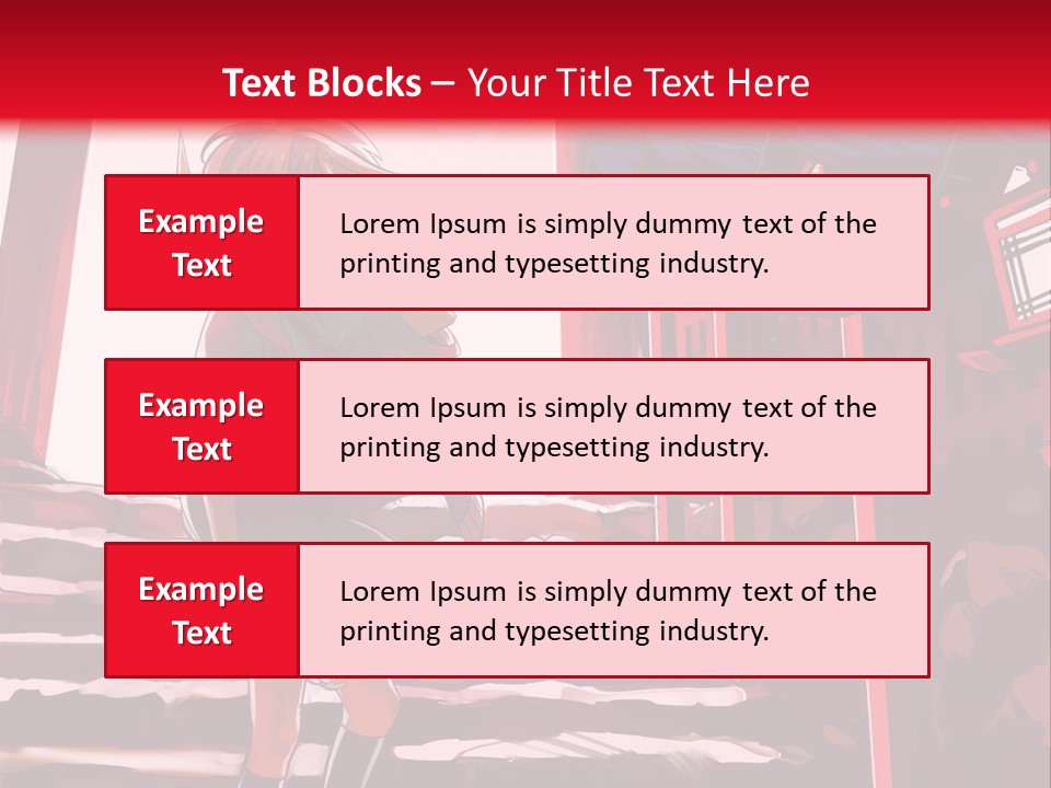 A Woman Standing On Steps In Front Of A Gate PowerPoint Template
