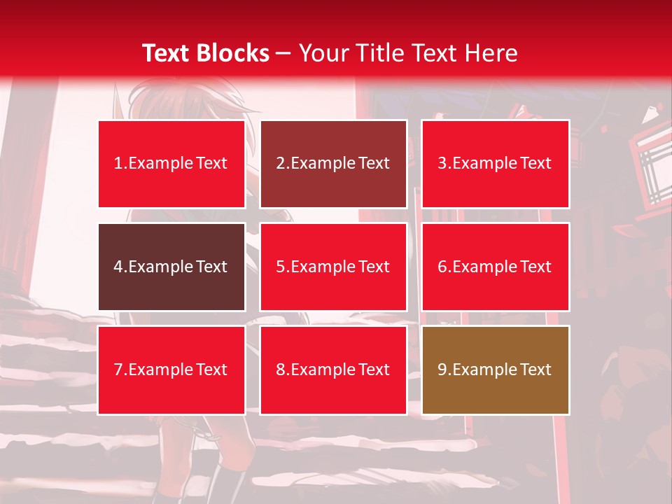 A Woman Standing On Steps In Front Of A Gate PowerPoint Template