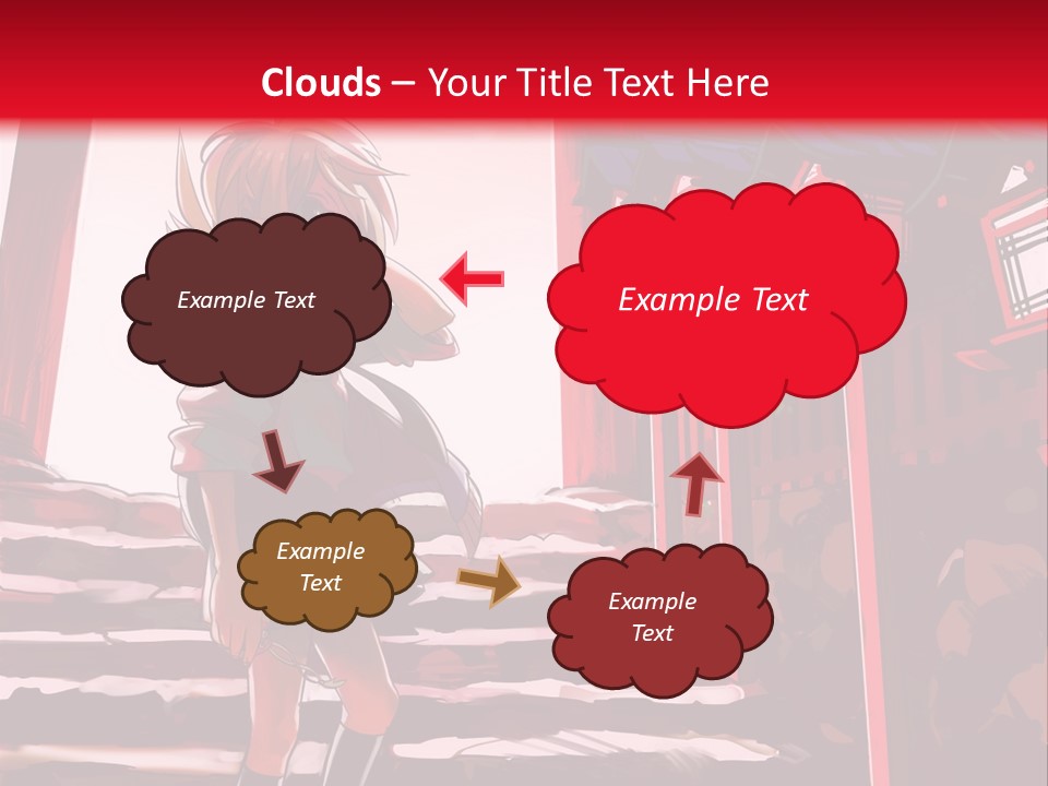 A Woman Standing On Steps In Front Of A Gate PowerPoint Template