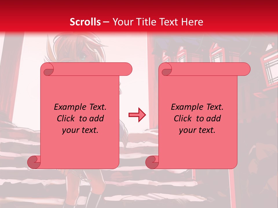 A Woman Standing On Steps In Front Of A Gate PowerPoint Template
