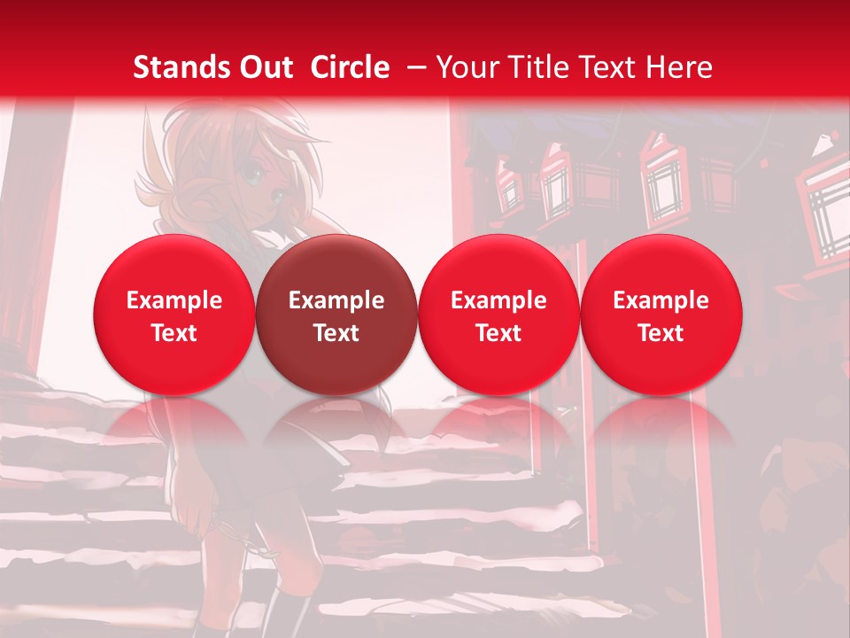 A Woman Standing On Steps In Front Of A Gate PowerPoint Template