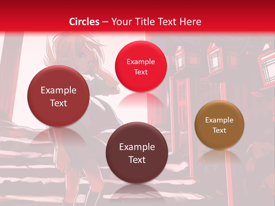 A Woman Standing On Steps In Front Of A Gate PowerPoint Template