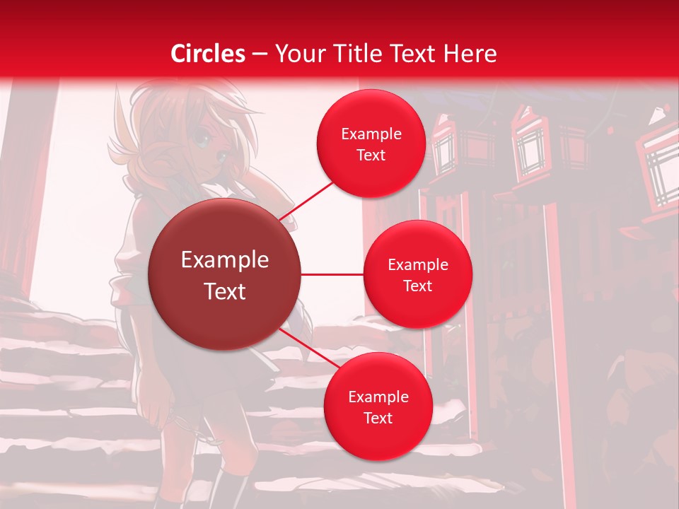 A Woman Standing On Steps In Front Of A Gate PowerPoint Template