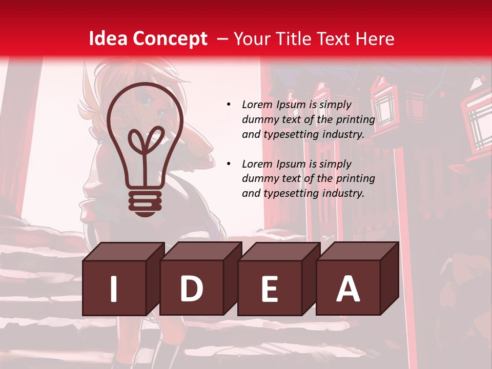 A Woman Standing On Steps In Front Of A Gate PowerPoint Template