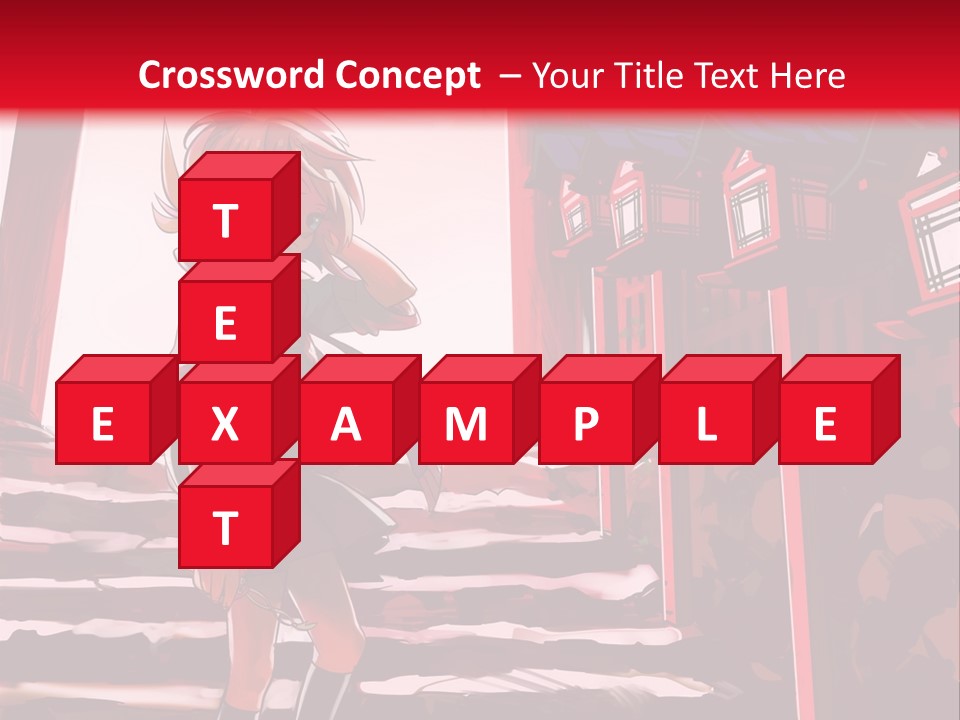 A Woman Standing On Steps In Front Of A Gate PowerPoint Template