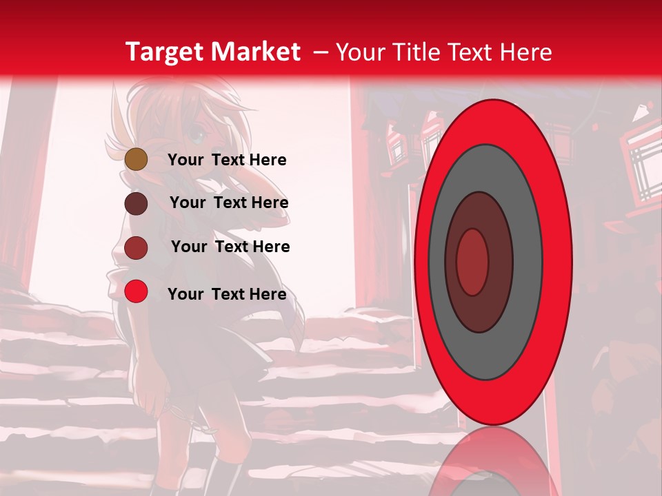 A Woman Standing On Steps In Front Of A Gate PowerPoint Template