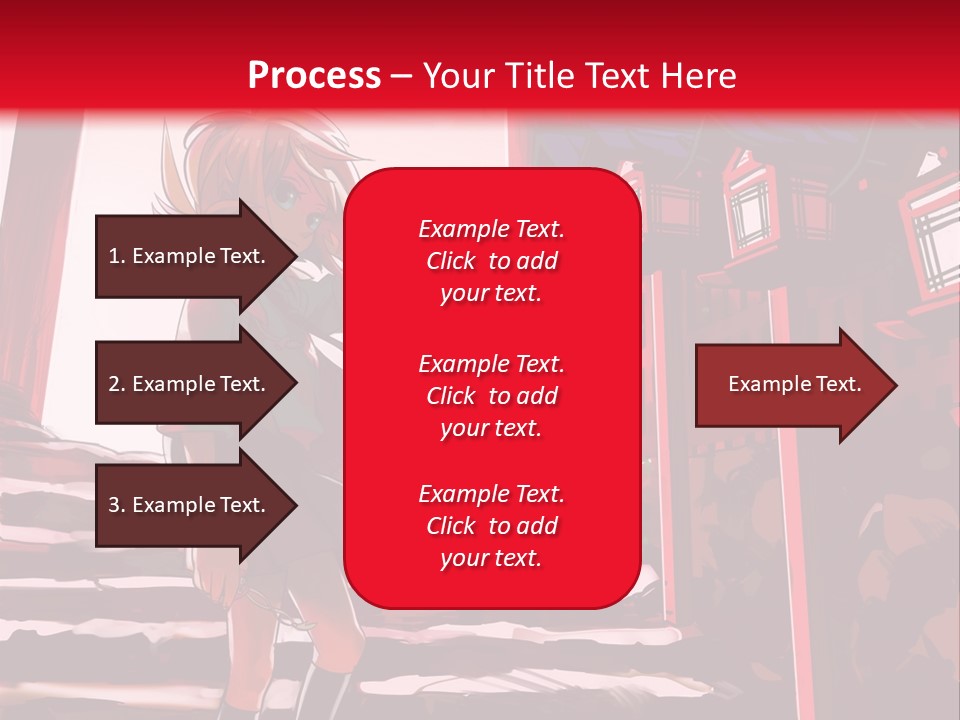 A Woman Standing On Steps In Front Of A Gate PowerPoint Template