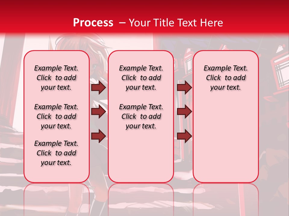 A Woman Standing On Steps In Front Of A Gate PowerPoint Template