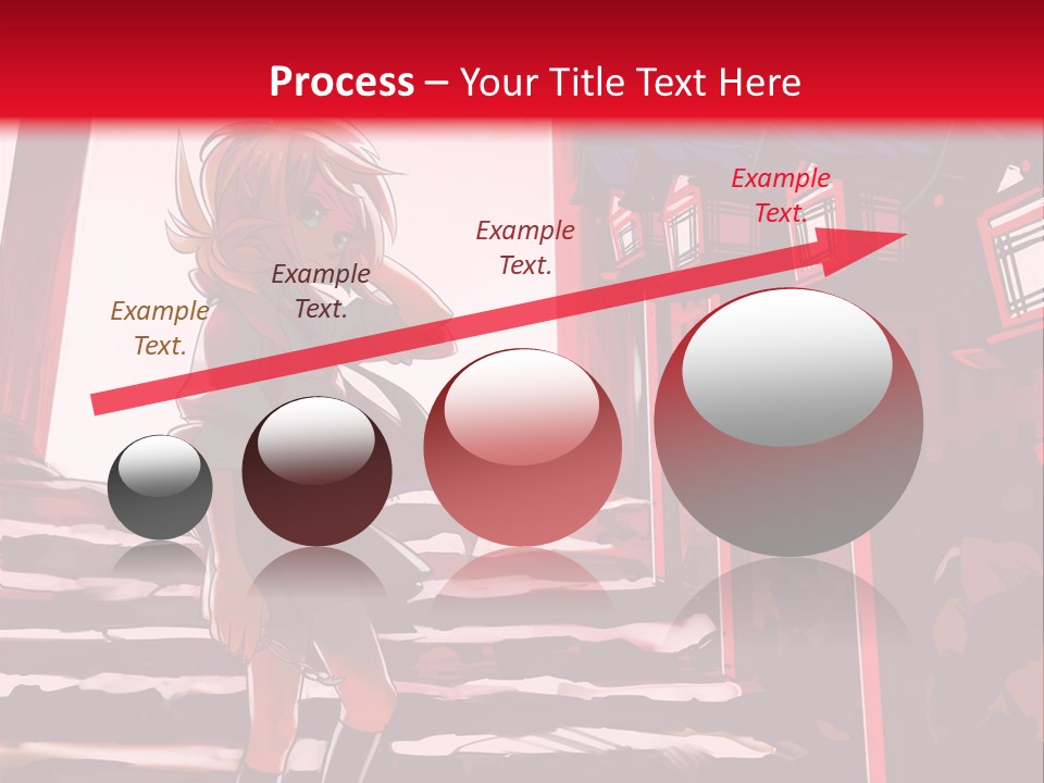 A Woman Standing On Steps In Front Of A Gate PowerPoint Template