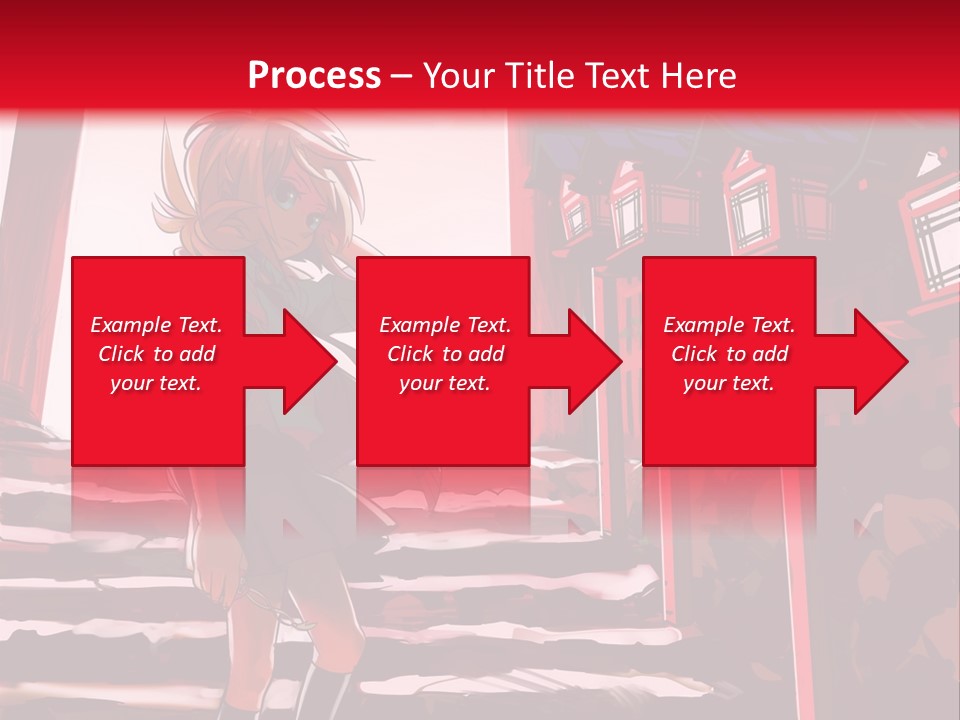 A Woman Standing On Steps In Front Of A Gate PowerPoint Template