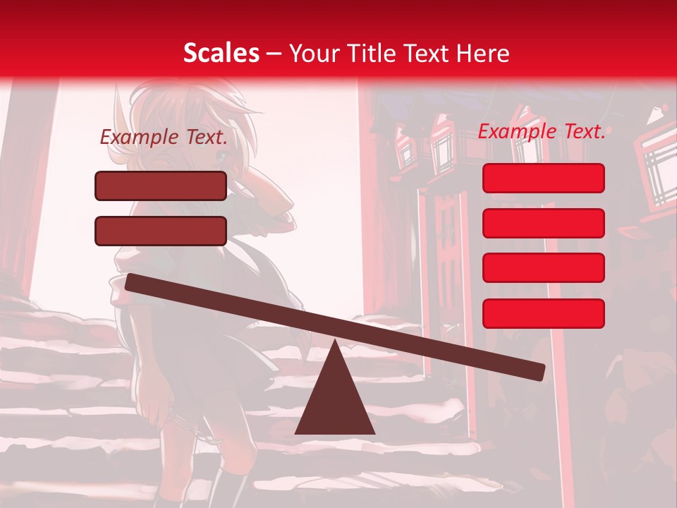 A Woman Standing On Steps In Front Of A Gate PowerPoint Template