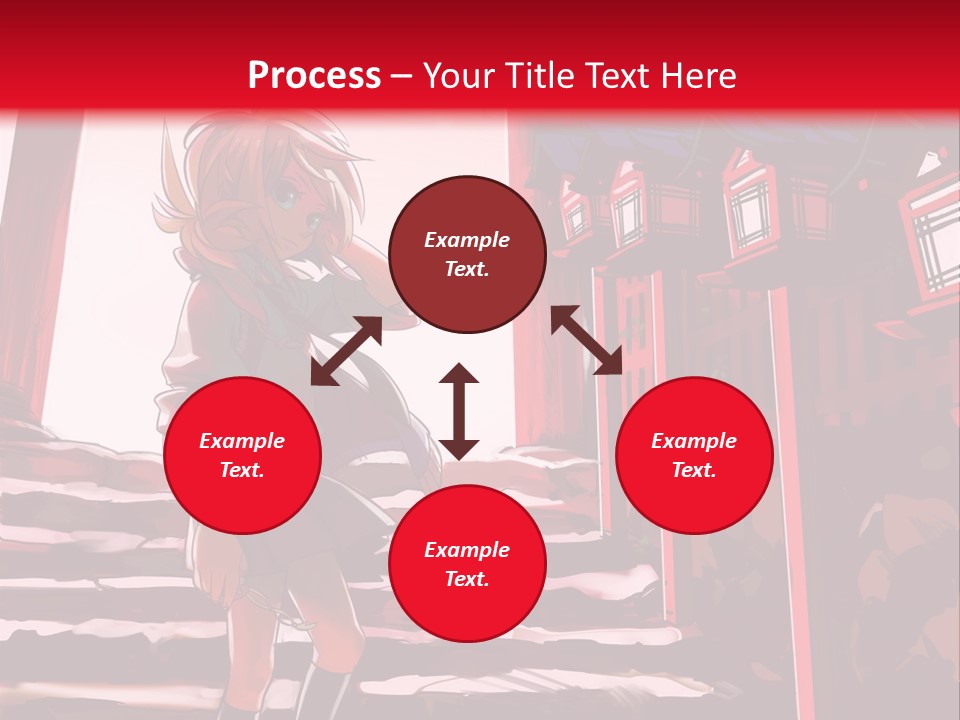 A Woman Standing On Steps In Front Of A Gate PowerPoint Template