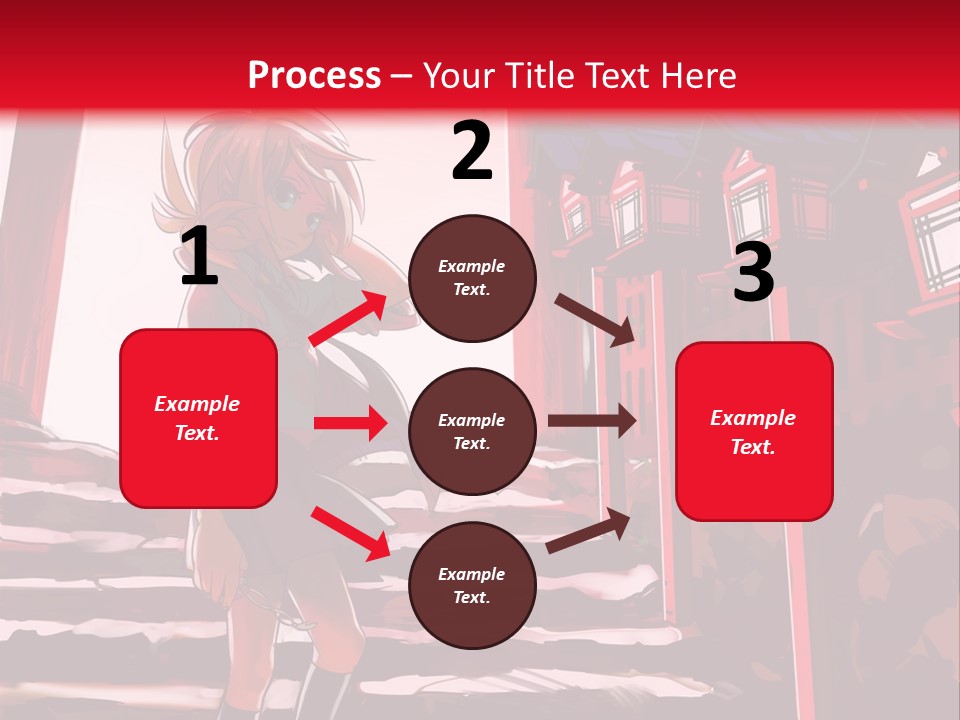 A Woman Standing On Steps In Front Of A Gate PowerPoint Template