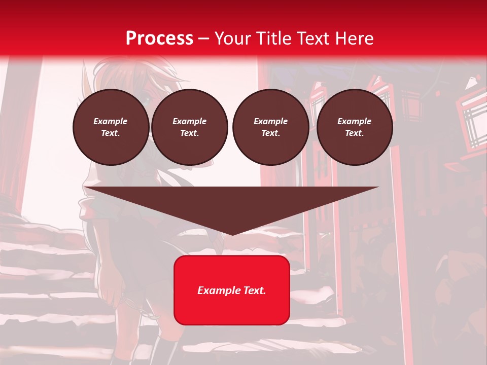 A Woman Standing On Steps In Front Of A Gate PowerPoint Template