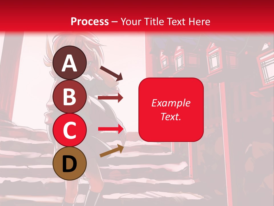 A Woman Standing On Steps In Front Of A Gate PowerPoint Template