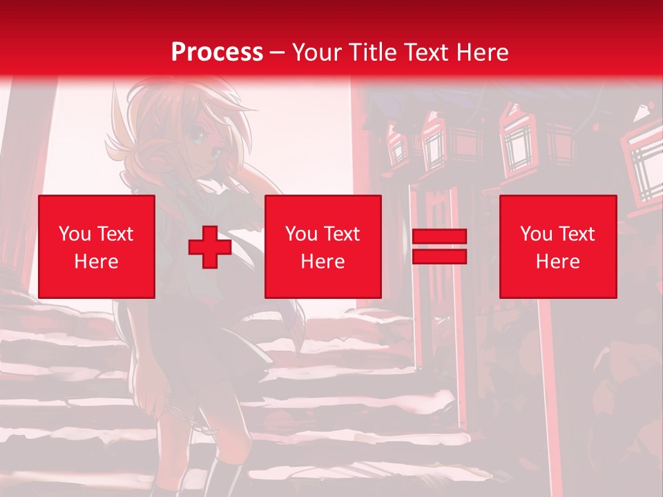 A Woman Standing On Steps In Front Of A Gate PowerPoint Template