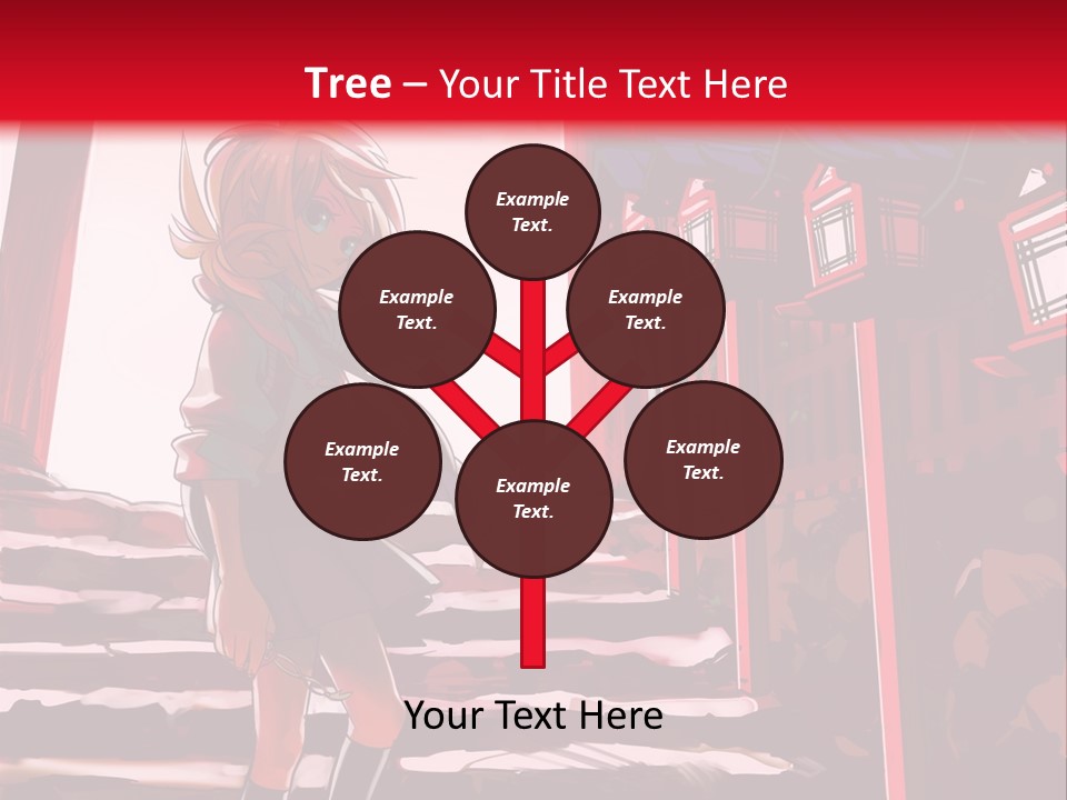 A Woman Standing On Steps In Front Of A Gate PowerPoint Template