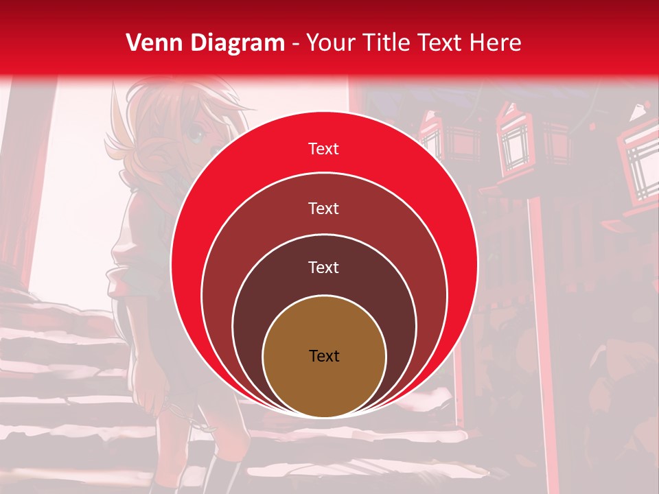 A Woman Standing On Steps In Front Of A Gate PowerPoint Template