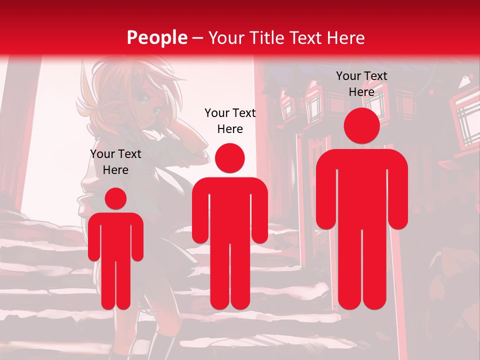 A Woman Standing On Steps In Front Of A Gate PowerPoint Template